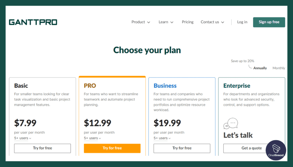 Gantt Pro Price