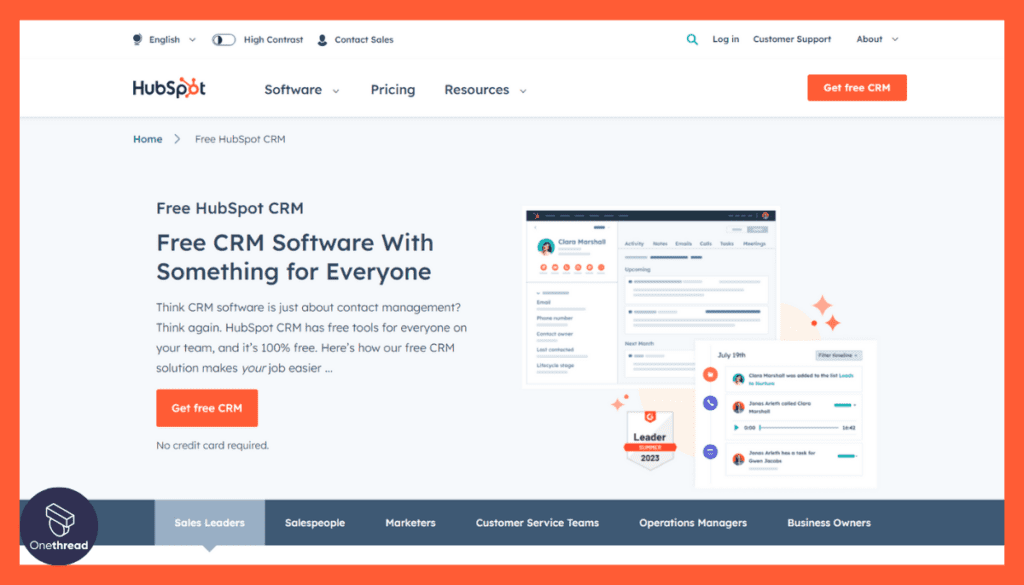 HubSpot CRM-Home