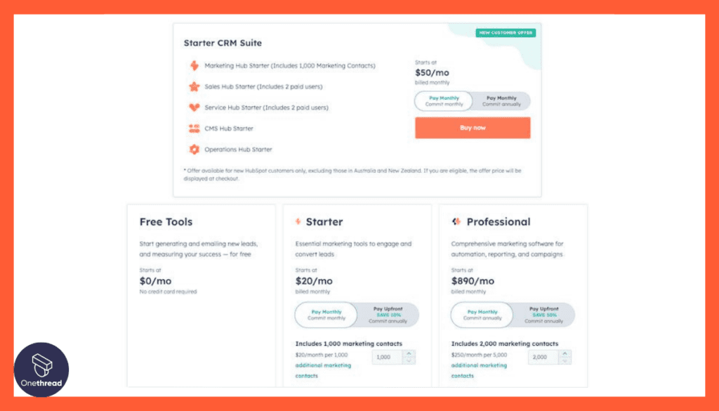 HubSpot CRM-Price