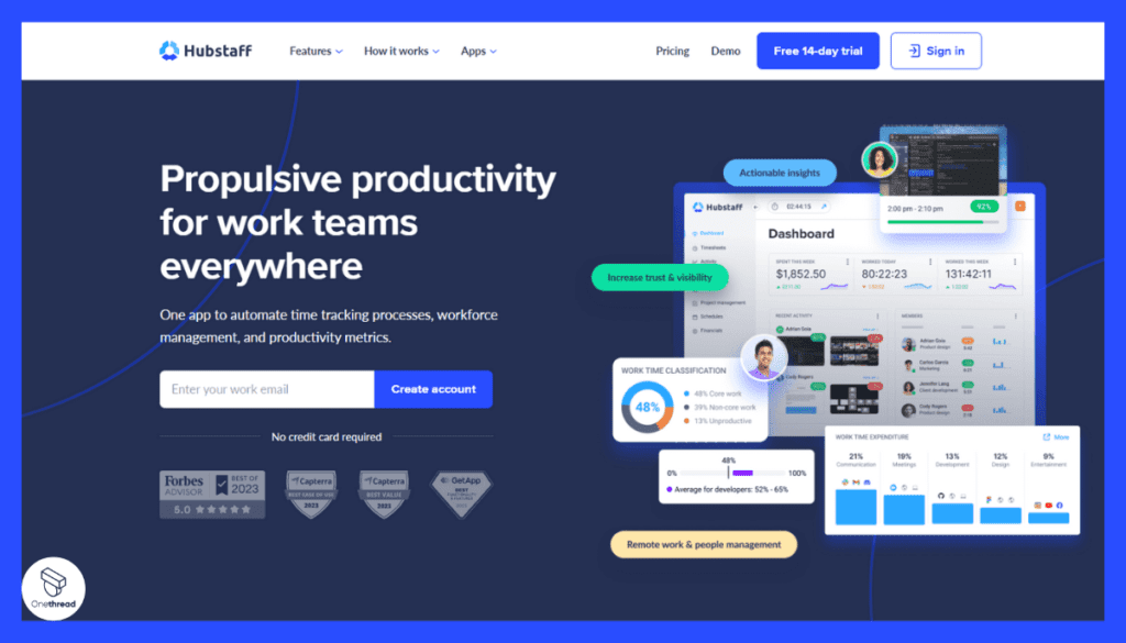 Hubstaff-Homepage