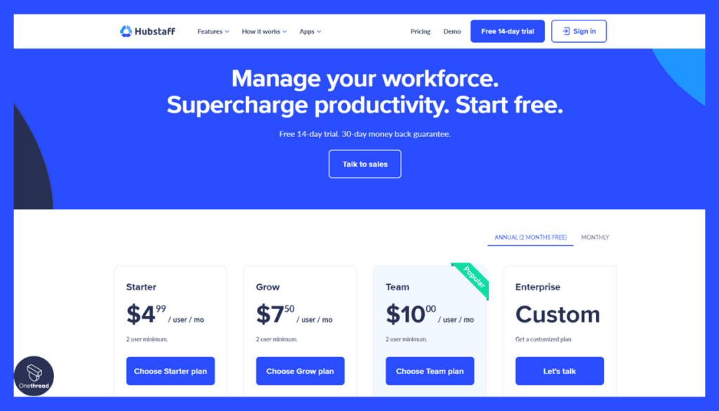 Hubstaff-Price