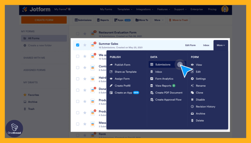 Features of JotForm