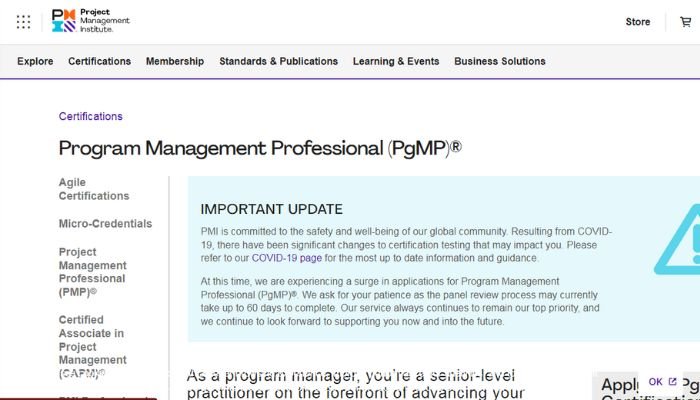 Program Management Professional (PgMP)