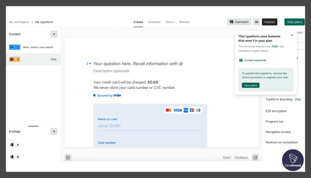 Features of Typeform