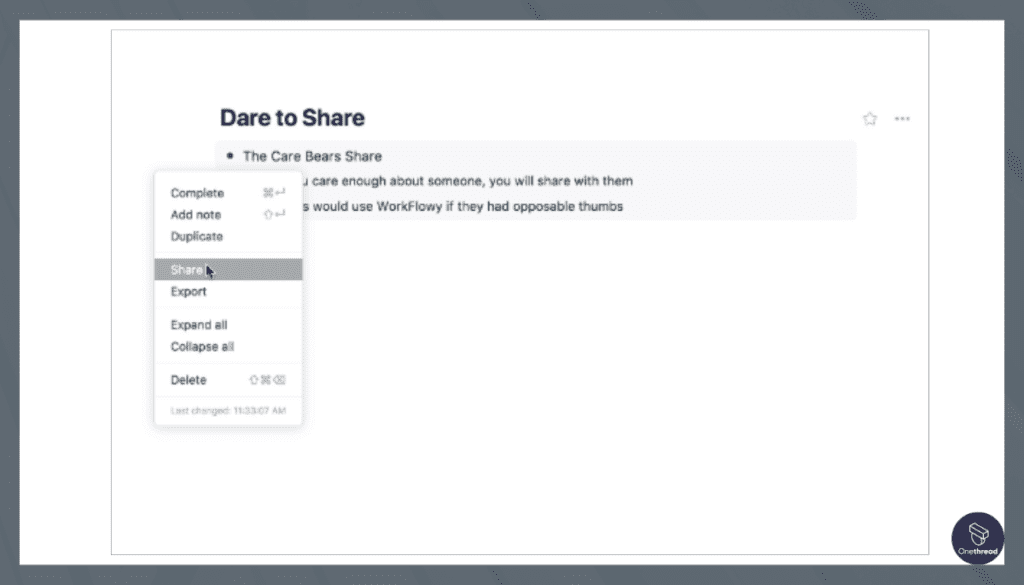 WorkFlowy-Sharing and Collaboration