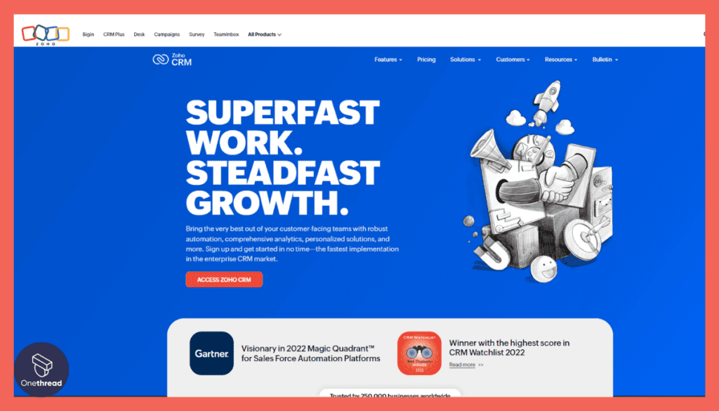 Zoho CRM-Home