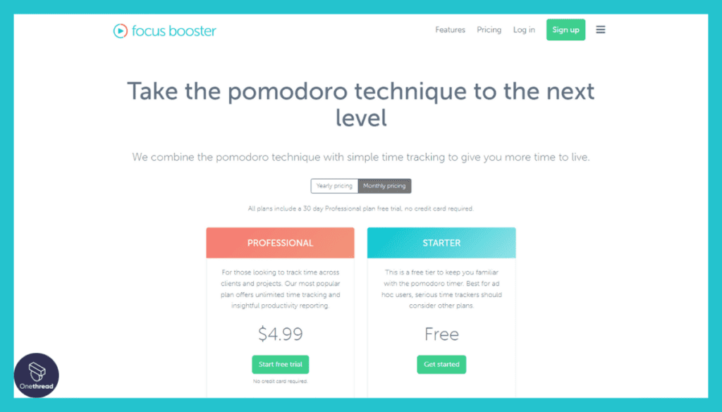 Focus Booster-Pricing
