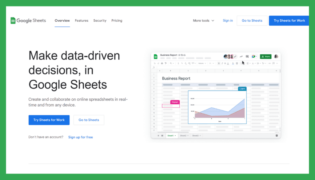 Google Sheets-Home