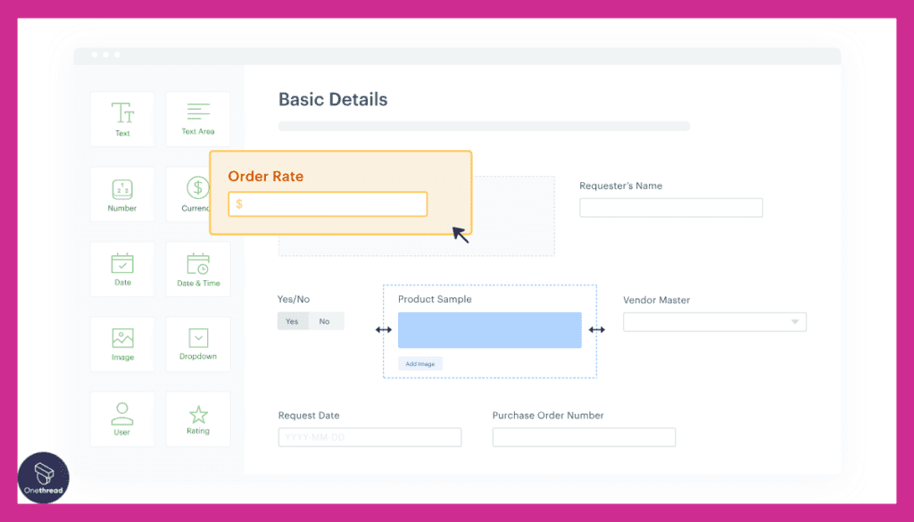 Kissflow Workflow-Drag-and-Drop Interface