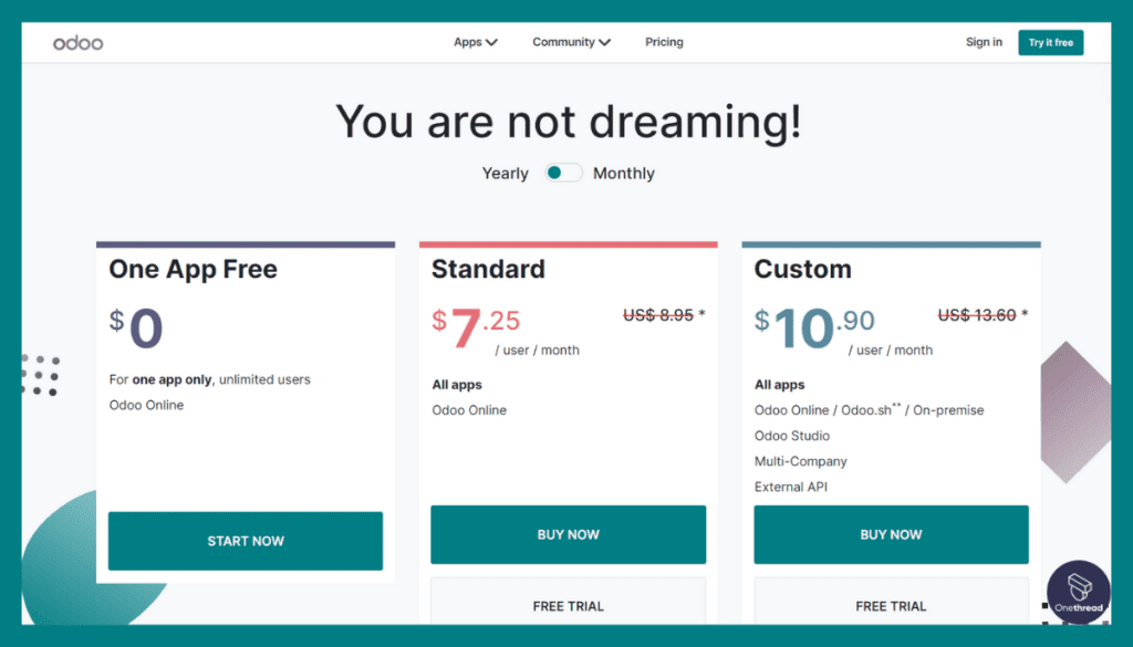 Odoo-Pricing