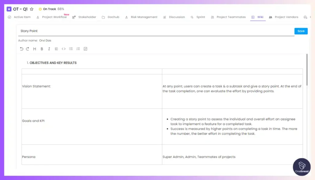 Onethread-Resource Request Management