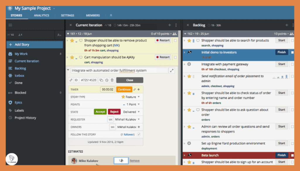 Pivotal Tracker-Feature