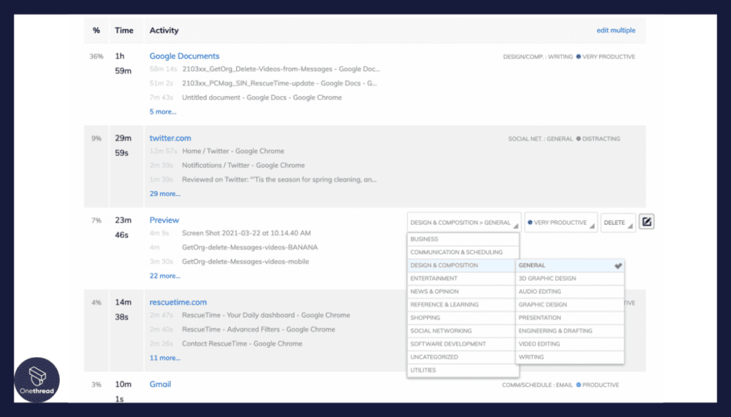 RescueTime-Productivity Insights