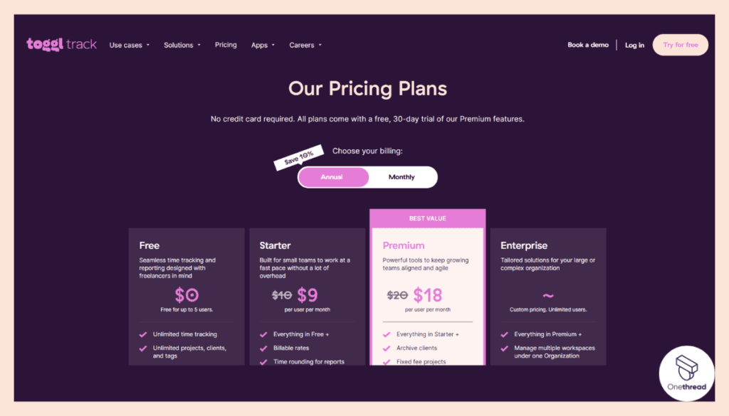 Toggl Track-Price