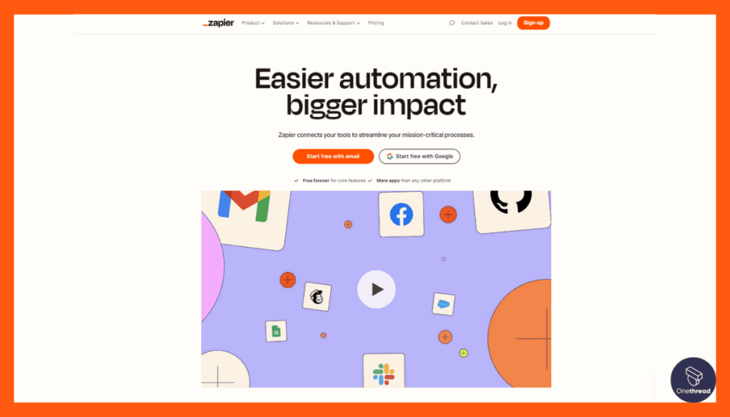 Zapier-Homepage