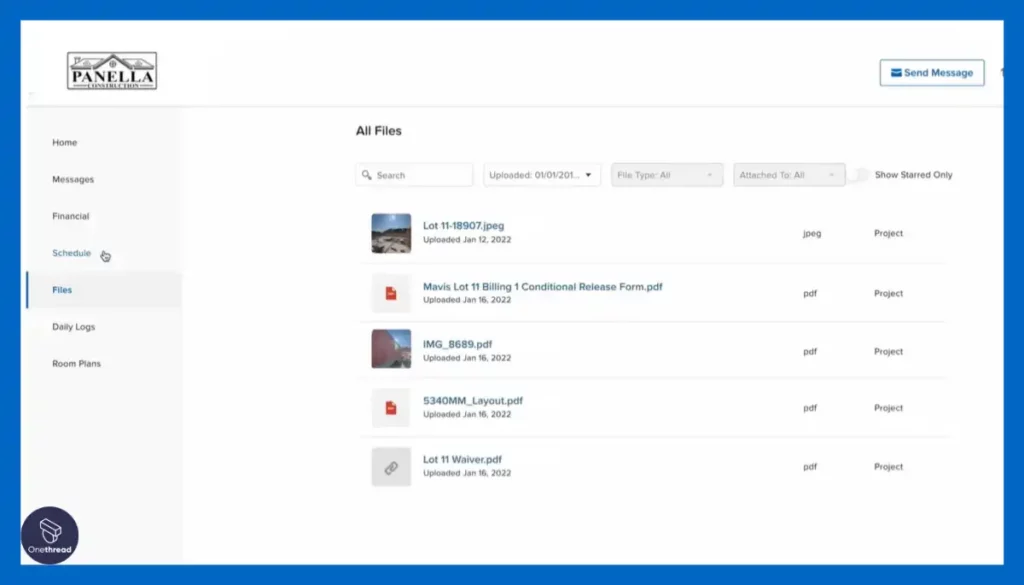 Houzz Pro-Client Dashboard.