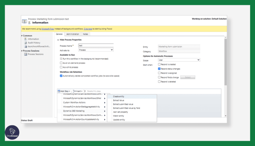 Microsoft Project- Custom Workflow