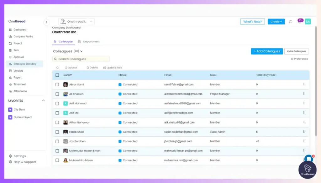 Onethread-Employee Directory.