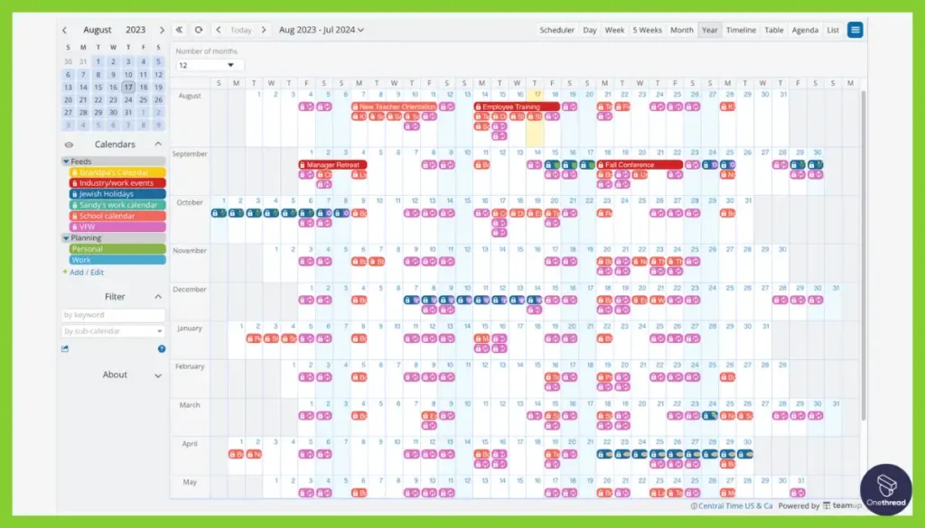 Teamup Calendar-Multiple View.