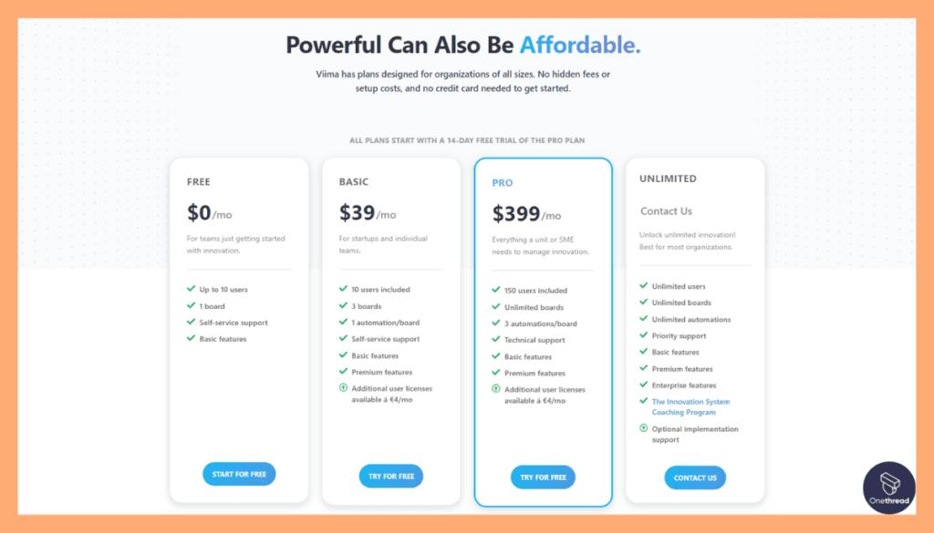 Viima-Pricing