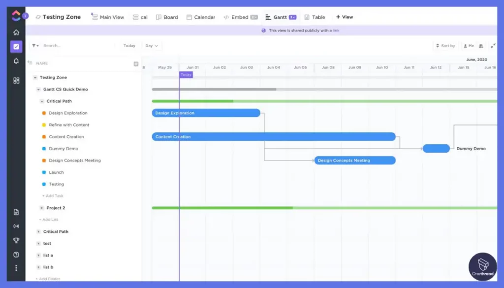ClickUp-Gantt Chart