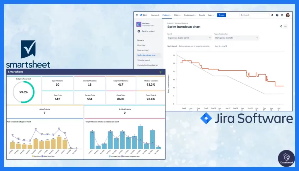 Jira vs. Smartsheet-Reporting.