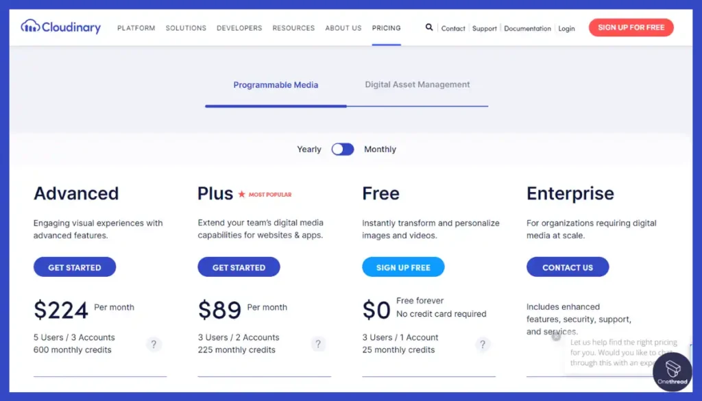 Cloudinary-Pricing