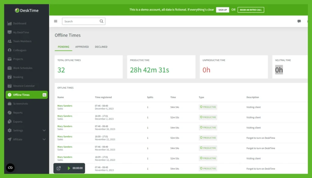 DeskTime-Offline Time Tracking.