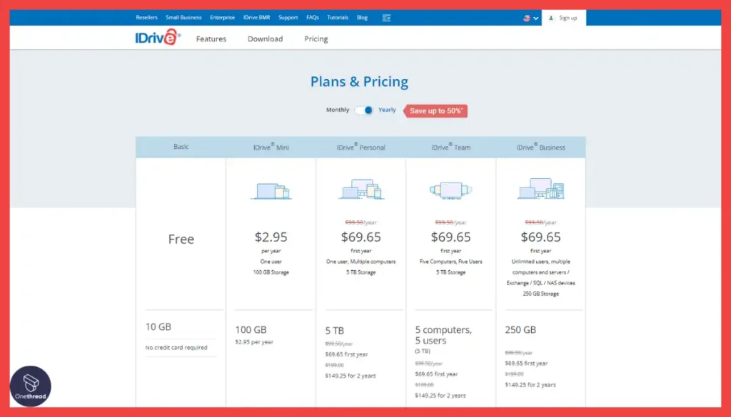IDrive-Pricing