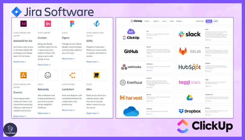 Jira vs ClickUp-Integrations.