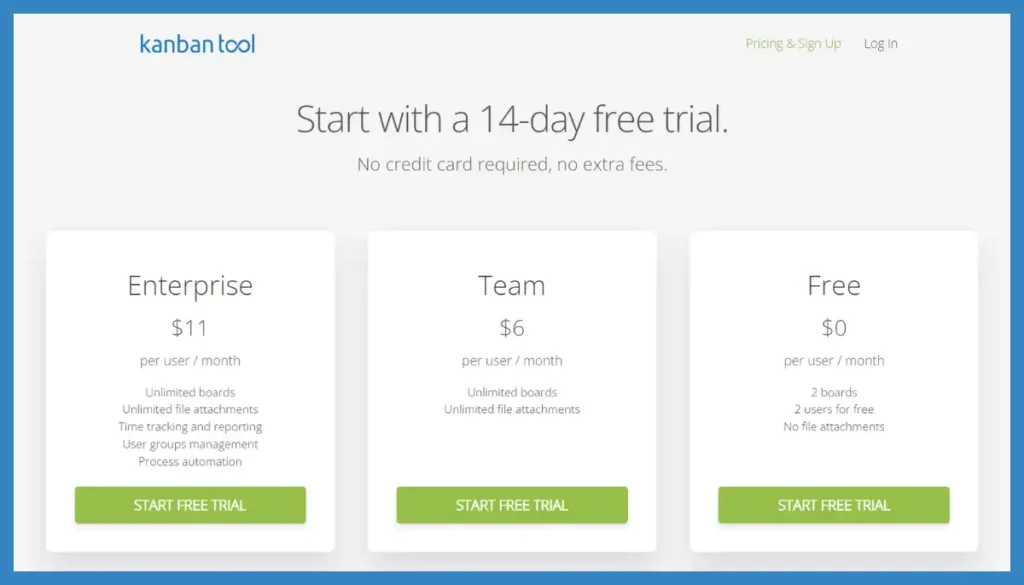 Kanban Tool-Pricing