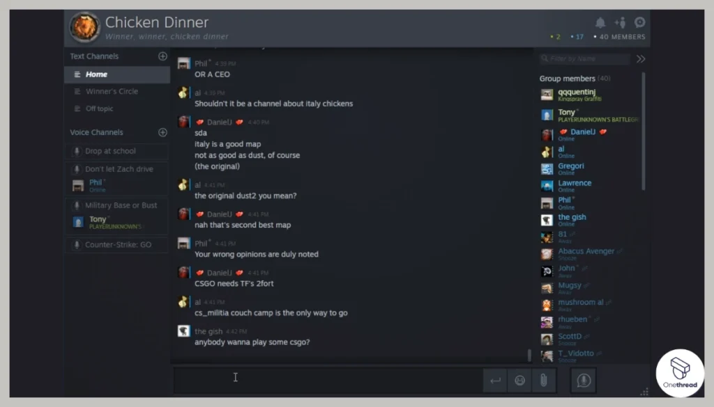 SteamChat-Group Chat.
