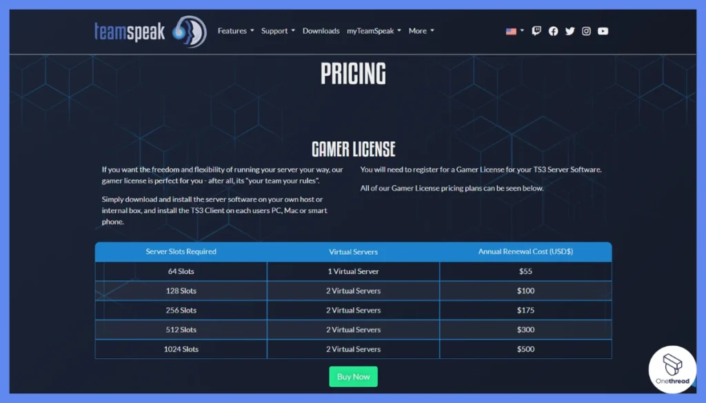 TeamSpeak-Pricing