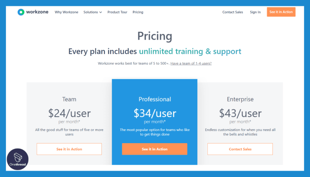 WorkZone-Price