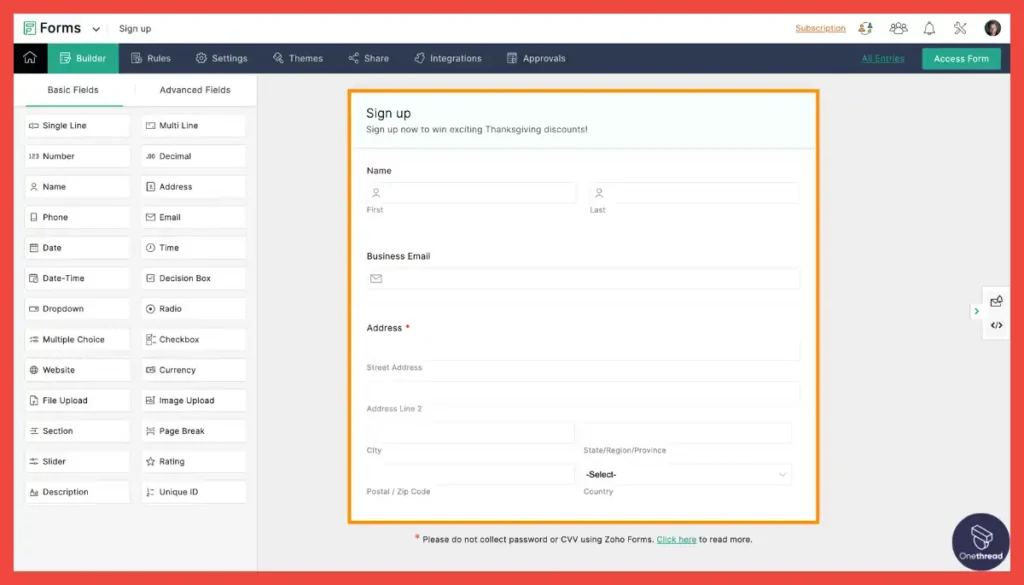 Zoho Forms-Form Building Tools.