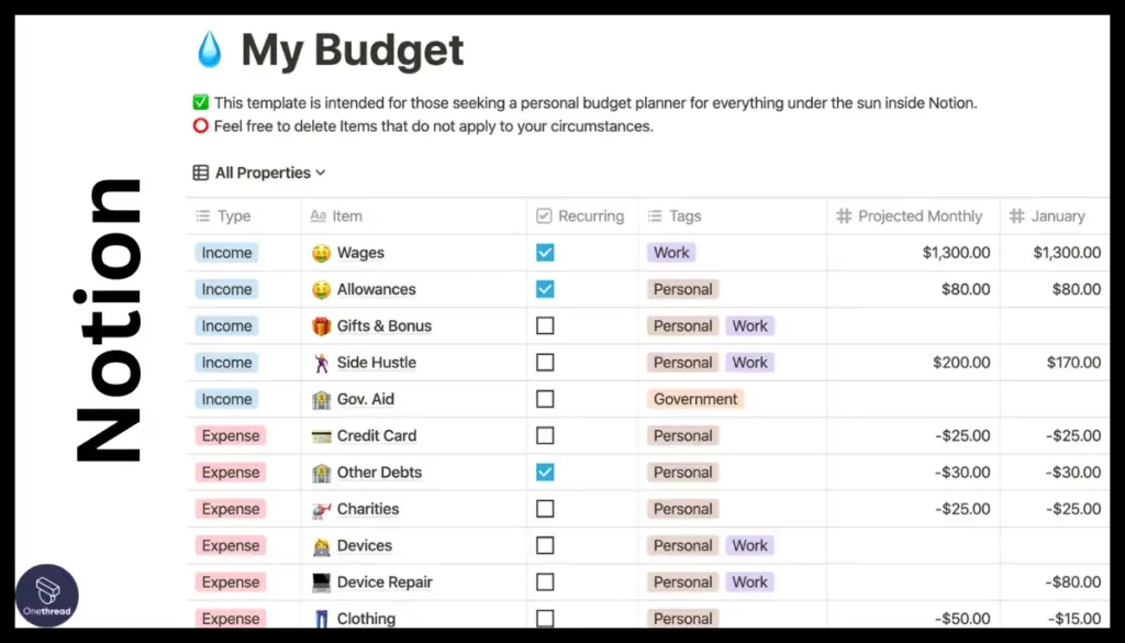 Notion-Budget