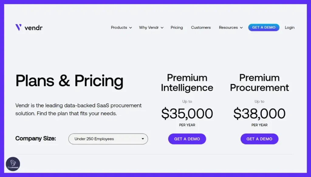 Vendr-Pricing