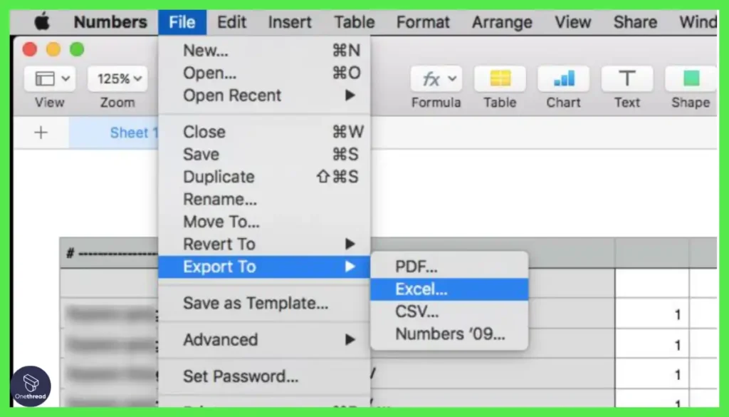 Apple Numbers-Excel compatability