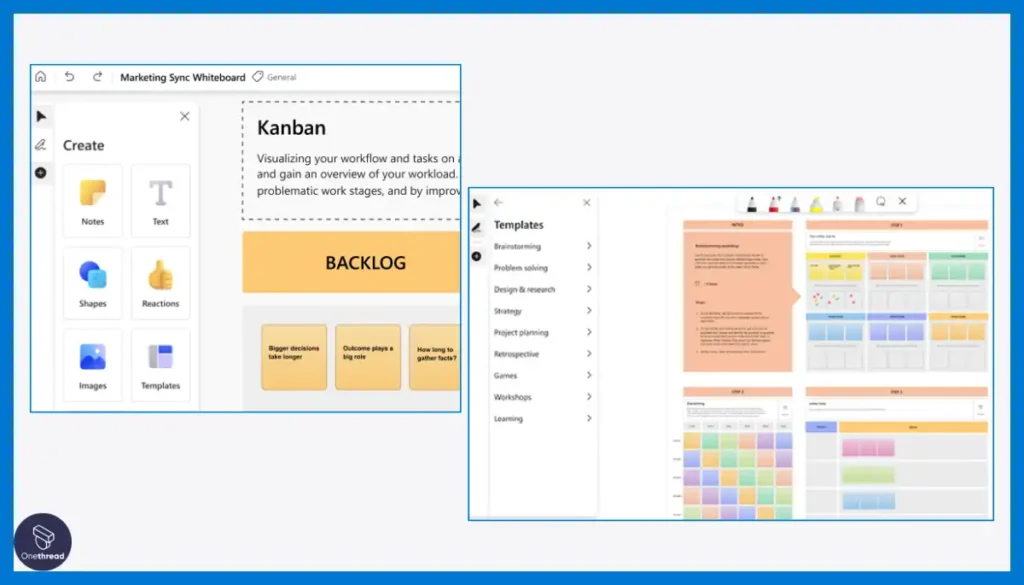 Microsoft Whiteboard-Templates