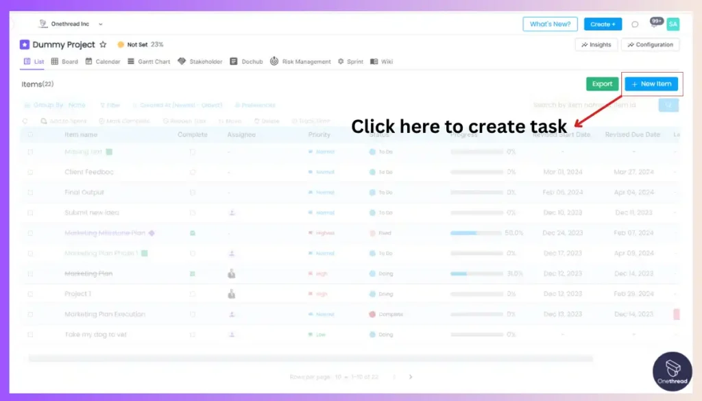 Onethread-Create Option