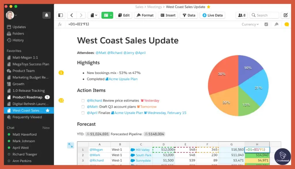 Quip-Salesforce integration