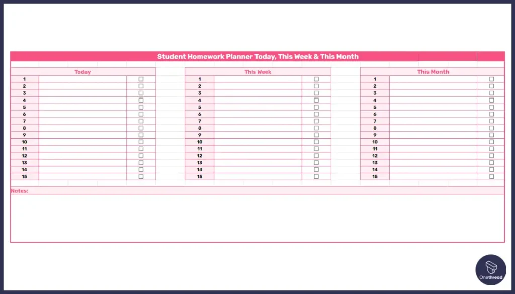 Student Homework Planner