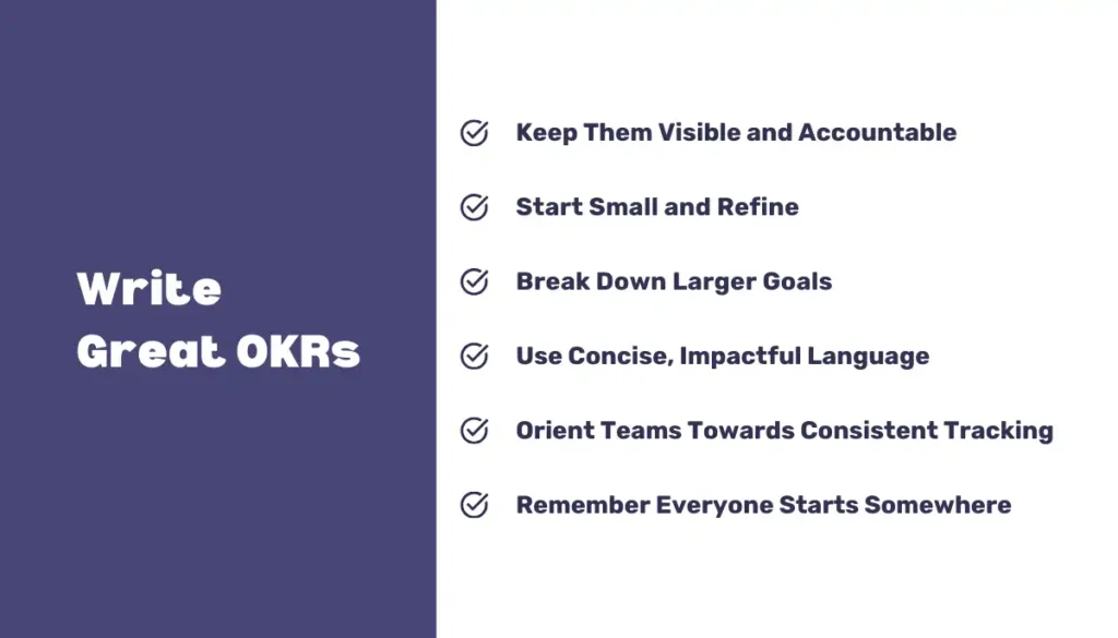 Write Great OKRs