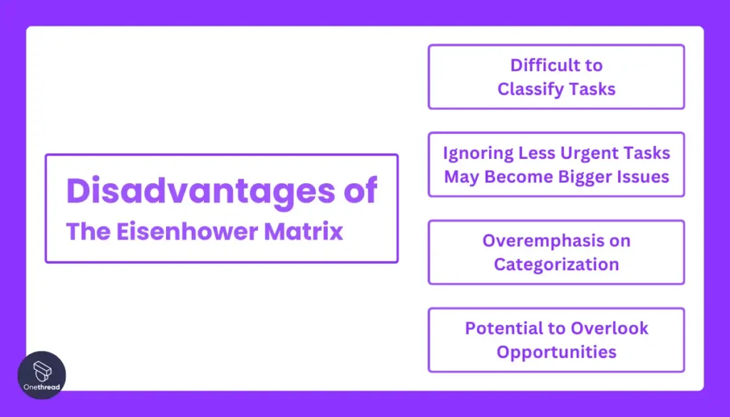 Disadvantages of The Eisenhower Matrix