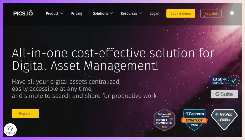 Pics.io-Homepage